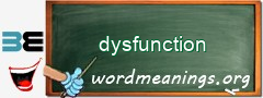 WordMeaning blackboard for dysfunction
